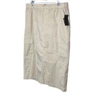 Midi Cargo Skirt in Cream